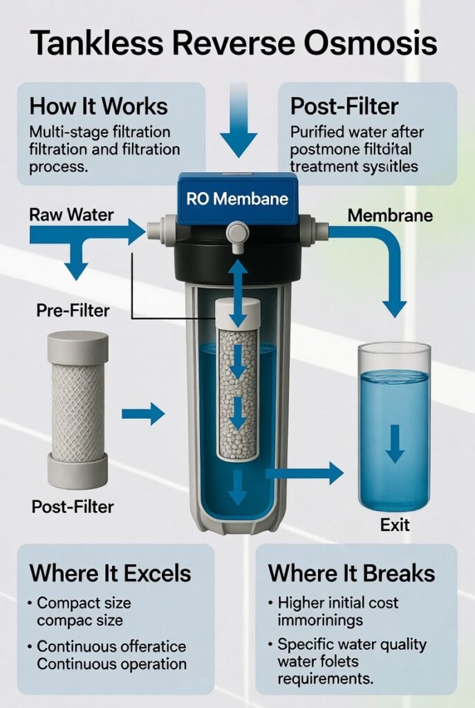 Tankless Reverse Osmosis System: How It Works, Where It Excels, and Where It Breaks Tankless Reverse Osmosis System