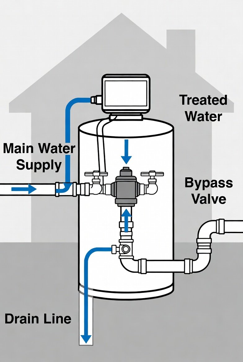 Inspector-Level Plumbing Layout, Bypass Setup & Drain Specs